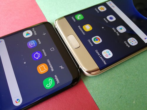 Samsung Galaxy S8+ i Samsung Galaxy S7 edge / fot. gsmManiaK.pl