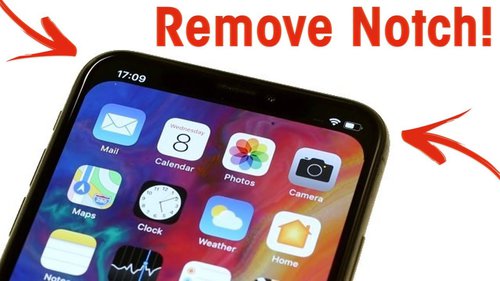 fot. iPhone X notch remover