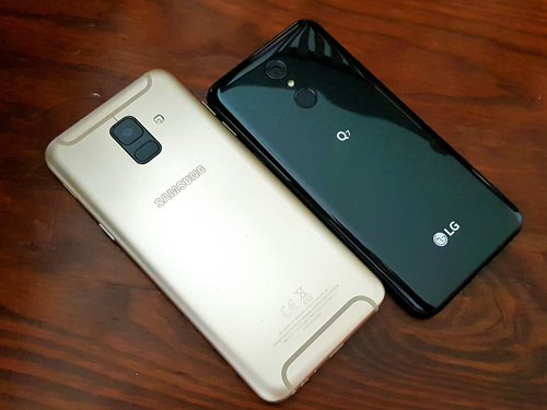 SamsungaGalaxy A6 i  LG Q7 / fot. gsmManiaK.pl