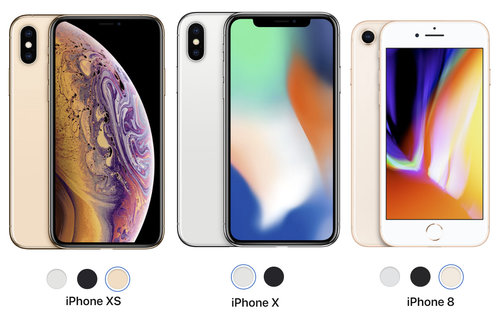 porownanie iphone xs x 8