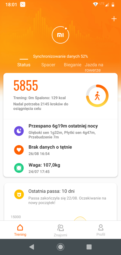 Mi Fit ekran główny / fot. techManiaK