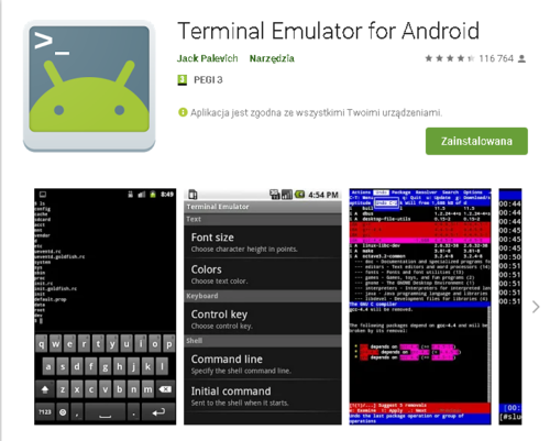 Terminal //źródło: Google Play;