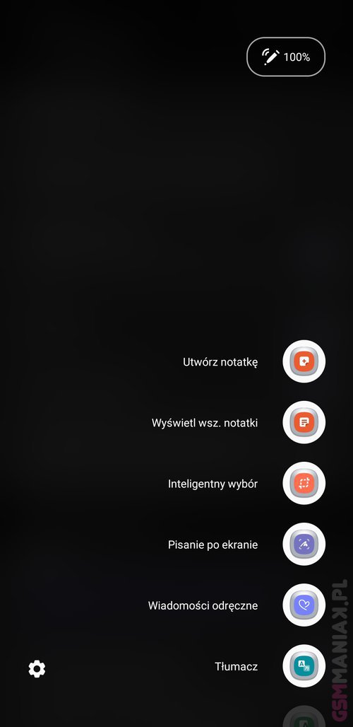Funkcje rysika w Galaxy Note 9