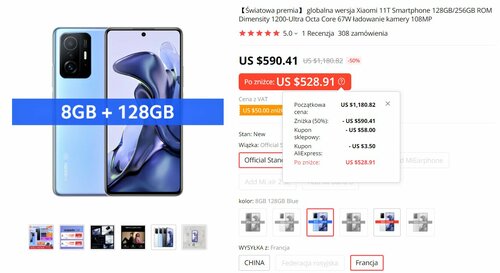 Promocyjna cena Xiaomi 11T