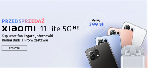 Promocyjna przedsprzedaż Xiaomi Mi 11 Lite 5G NE z prezentem