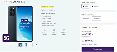 Promocyjna cena OPPO Reno 6 5G