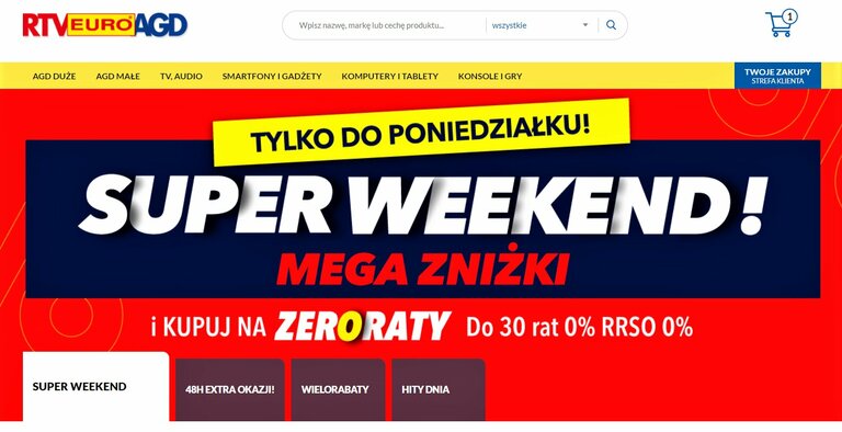 Promocja RTV Euro AGD. Super weekend to mega zniżki!