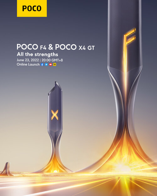 Zapowiedź premiery Xiaomi POCO X4 GT i Xiaomi POCO F4