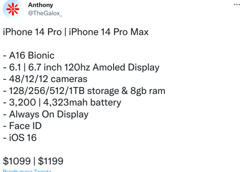 iPhone 14 Pro Max