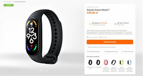 Xiaomi Smart Band 7 cena w Polsce