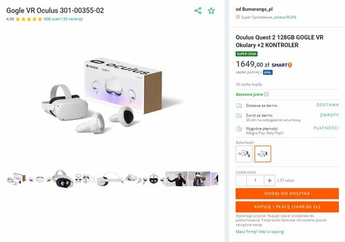 Promocje Allegro Oculust Quest 2