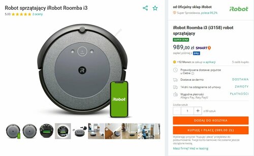 iRobot Roomba i3 Promocje Allegro
