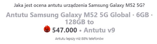 Galaxy M52 5G Antutu