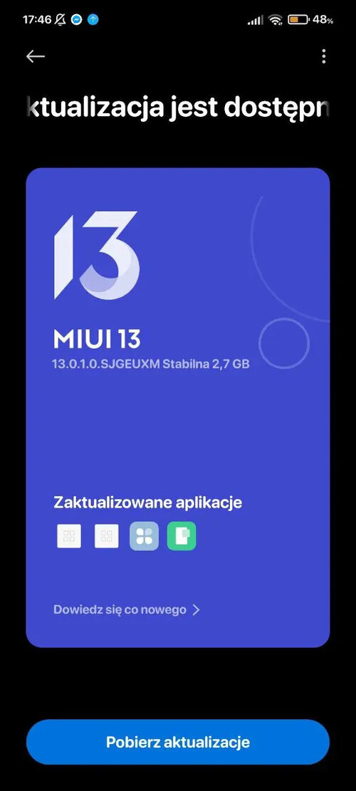 Xiaomi POCO X3 NFC otrzymuje aktualizację do MIUI 13 (Android 12)