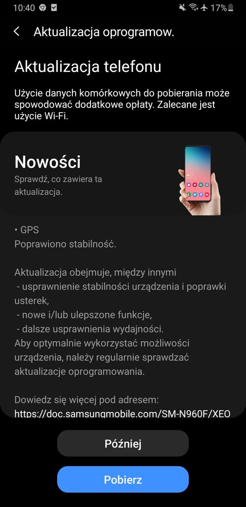 Samsung Galaxy Note 9 dostał lipcowe poprawki bezpieczeństwa w 2022 roku