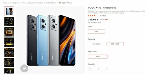 Promocyjna cena Xiaomi POCO X4 GT 8/256 GB