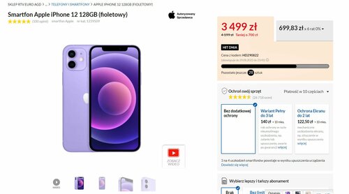 Apple iPhone 12 promocja cena RTV EURO AGD
