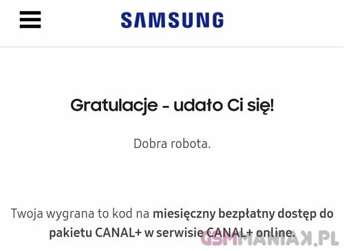 Samsung Members - szczęśliwy poniedziałek Canal Plus Online miesiąc za darmo (1)