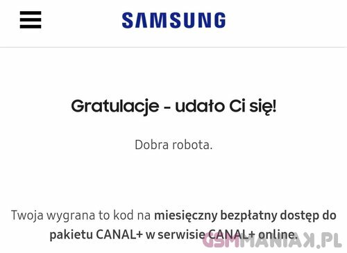 Samsung Members - szczęśliwy poniedziałek Canal Plus Online miesiąc za darmo (1)