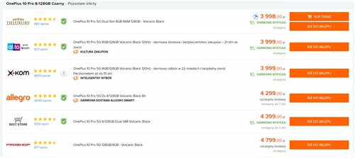 OnePlus 10 Pro 8/128 GB Ceneo