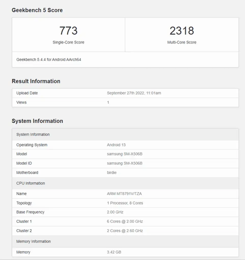 Samsung Galaxy Tab S8 FE