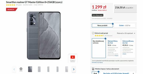 realme GT Master Edition promocja cena 2022 RTV Euro AGD