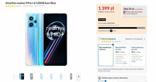 realme 9 Pro+ promocja cena RTV Euro AGD