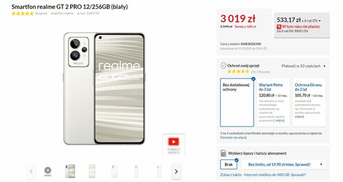 realme GT 2 Pro 12/256 GB promocja cena RTV EURO AGD