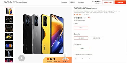 Xiaomi POCO F4 GT promocja cena Goboo