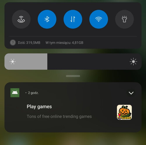 Notyfikacja Play Games Xiaomi