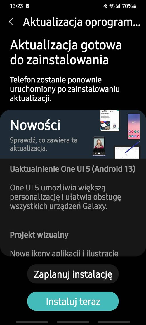 Samsung Galaxy S21 Android 13 One UI 5.0 w Polsce
