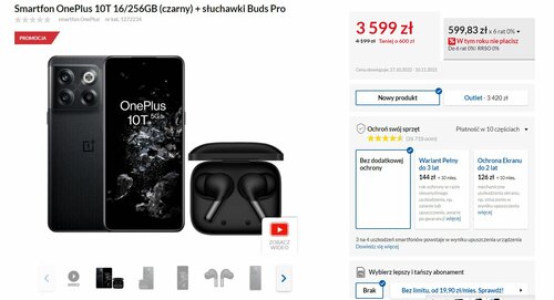 OnePlus 10T 16/256GB promocja cena RTV EURO AGD