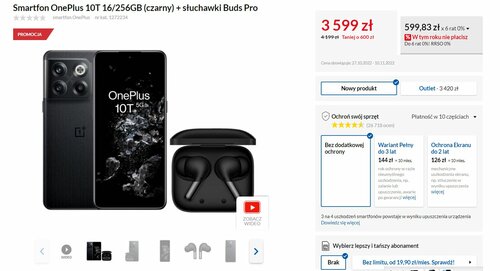 OnePlus 10T 16/256GB promocja cena RTV Euro AGD