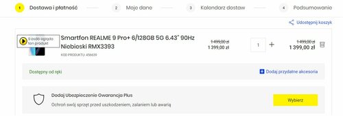 realme 9 Pro+ 6/128 GB Media Expert