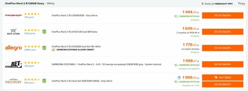 OnePlus Nord 2 8/128GB Szary Ceneo