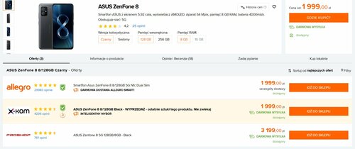 ASUS ZenFone 8 Ceneo