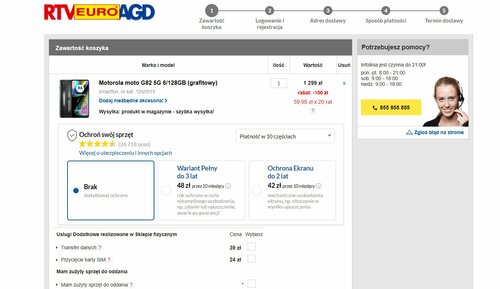 Motorola Moto G82 5G promocja cena RTV EURO AGD