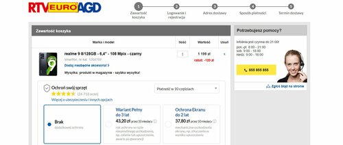 realme 9 8/128 GB promocja RTV EURO AGD