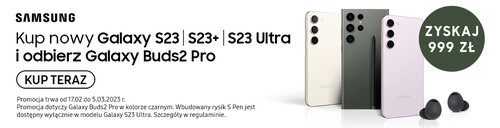promocja Samsung Galaxy S23 5G z Galaxy Buds 2 Pro w prezencie