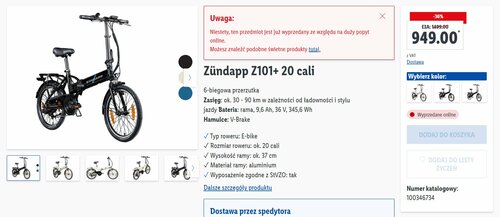 Zündapp Z101+ 20 cali z Lidl.de