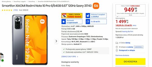 Xiaomi Redmi Note 10 Pro promocyjna cena w Media Expert