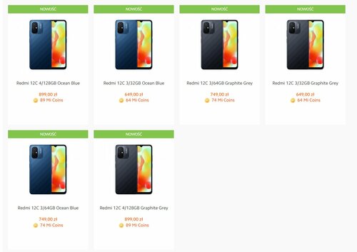 Cena Xiaomi Redmi 12C w Polsce