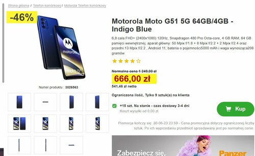 Motorola Moto G51 5G promocja
