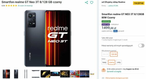 realme GT Neo 3T promocja Allegro