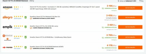 Xiaomi 12T Pro Ceneo