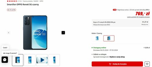 OPPO Reno 6 5G promocja Media Markt