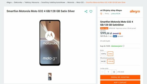 Motorola Moto G32 promocja Allegro