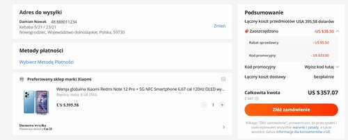 Xiaomi Redmi Note 12 Pro+ 5G 8/256 GB promocja