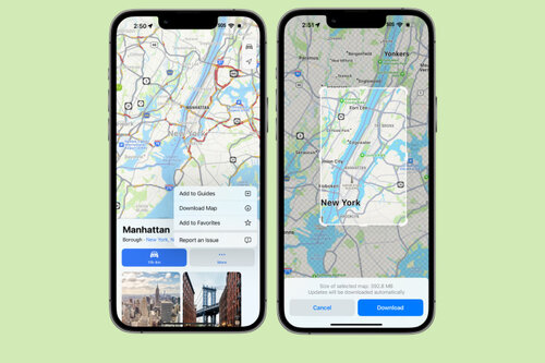 Mapy offline iOS 17