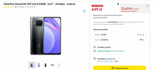 Xiaomi Mi 10T Lite 5G promocja RTV Euro AGD